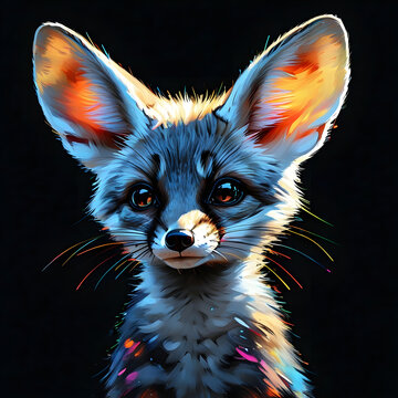Cute Fennec Fox Portrait