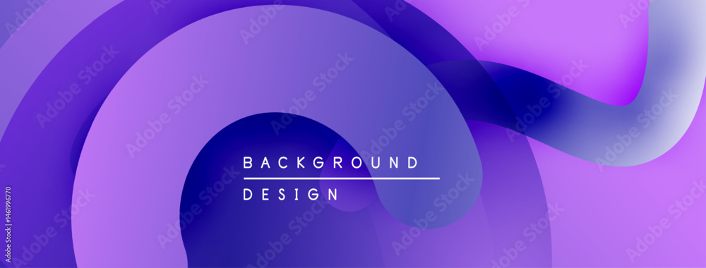 Poster Abstract purple waves create dynamic background. Text reads background design. Minimalist, modern aesthetic. Smooth gradients dominate composition.