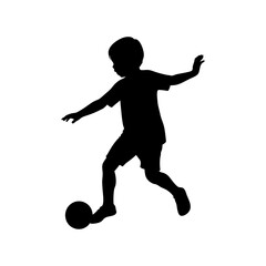 child playing vector silhouette
