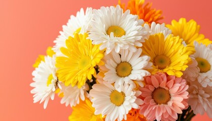 Bouquet of colorful daisies