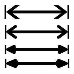 Horizontal Arrow Icons  Vector Graphics Set for Web Design and UI/UX Projects -  Downloadable Assets