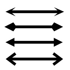 Collection of Black Arrow Icons  Double-Headed, Pointing Left and Right, for Design Projects and Presentations