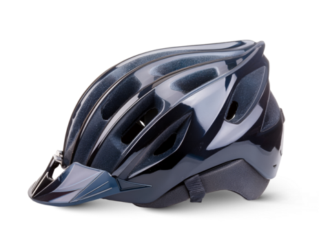  Navy blue bicycle helmet with glossy finish