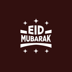 Eid Mubarak Typography vector design