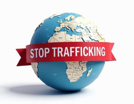Stop Human Trafficking Global Awareness Campaign Image. - Powered by Adobe