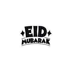 Eid Mubarak Typography vector design