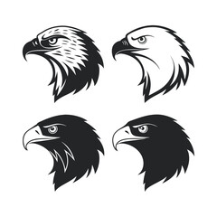 Eagle Silhouette Vector Icon Set – Majestic Bird Clipart for Logos, T-Shirts, Patriotic Designs & Crafts. eagle silhouette vector, eagle svg, flying eagle clipart, eagle logo svg, patriotic eagle desi