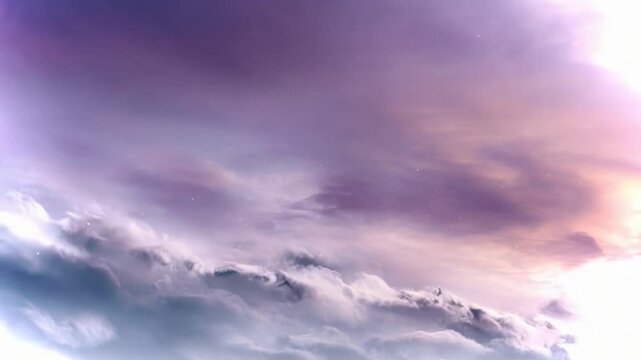 Vibrant cloudscape portraying tranquility and creative potential in a dreamy atmosphere