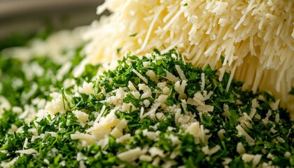 Grated cheese and parsley mixture