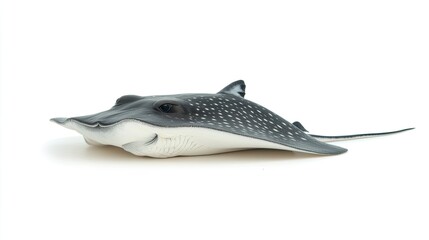 Realistic Model of a Spotted Ray on White Background