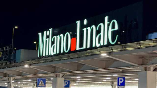 Milano Linate airport in Milan Italy 