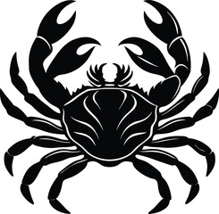 Fototapeta premium Crab abstract black and white tattoo