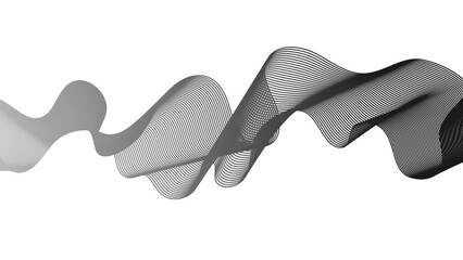 Abstract backdrop with grey wave gradient lines