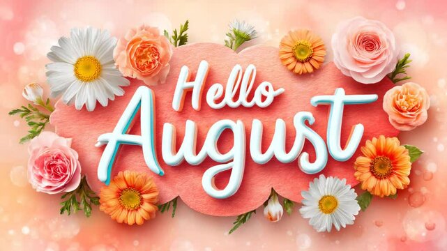 Colorful floral design for August celebration.