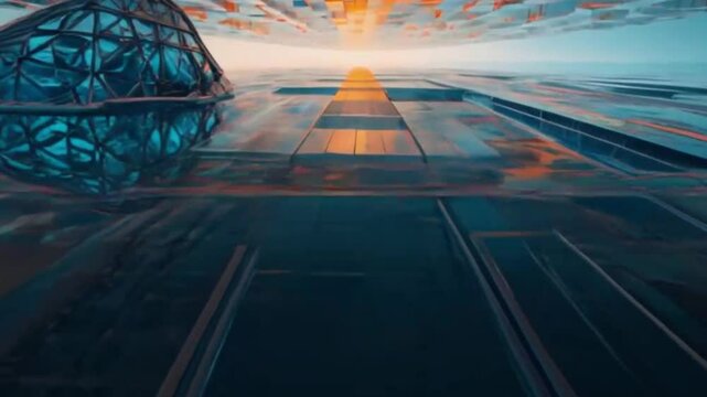 the light of beauty and the passage of the future , ai video generative