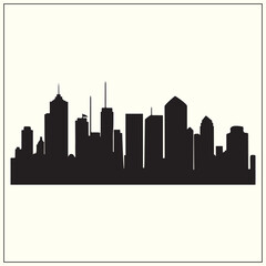 Naklejka premium Urban Architecture Silhouette, Skyline