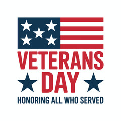 Veterans Day Graphic with Flag and Honoring Message