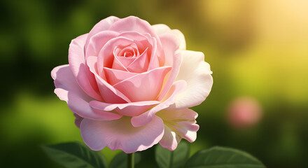 Pink Rose Bloom Close-up