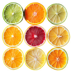 Fototapeta premium Radiant Citrus Blend Isolated on Transparent Background