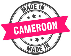 Fototapeta premium Made in Cameroon round sign. Made in Cameroon stamp.