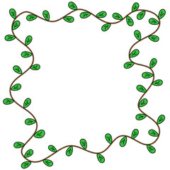 floral frame with leaves, Leaves Background 