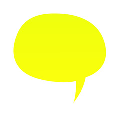 Bright Yellow Speech Bubble Illustration Perfect for Communication, Dialogue, and Conversation Designs