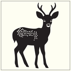 Obraz premium Bambi Silhouette, Deer Design