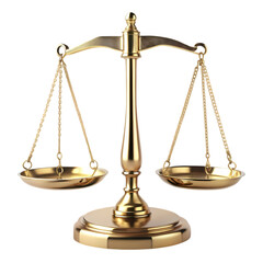 Scales of justice on a transparent background
