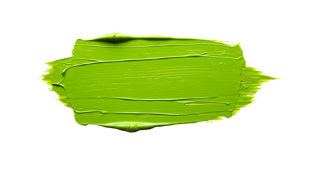 Vibrant lime green paint strokes on black background. Textured art.