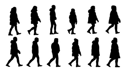 walking and standing business people