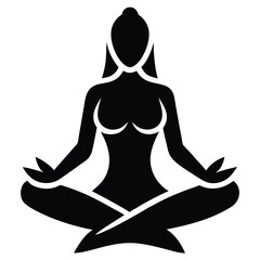 Woman in Lotus Pose Yoga, Meditation, Mindfulness, Serenity, Spiritual