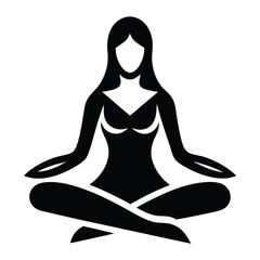Woman in Lotus Pose Yoga, Meditation, Mindfulness, Serenity, and Inner Peace