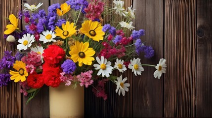 Fototapeta premium charm flower wood background