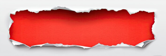 Ripped Paper with Red Background