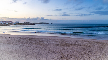 Portuguese atlantic ocean coastline between lisbone and porto