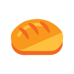 Simple Orange Loaf of Bread Icon