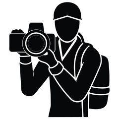 Photographer with Camera Capturing Moments, Images, and Memories