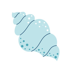 Seashell. Nautical and ocean theme. Flat vector illustration