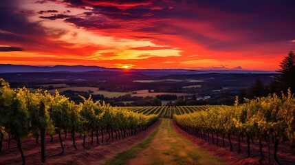 sprawling oregon wine country