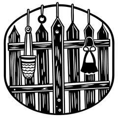 vector illustration of a cage