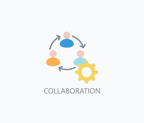 Collaboration Icon Or Logo Isolated Illustration