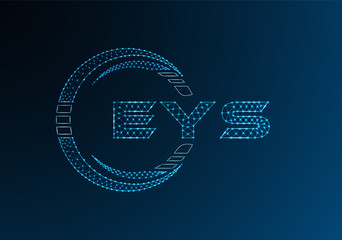 EYS low poly letter logo vector design. EYS lower poly logo design. Low poly logo.