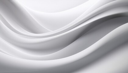 Abstract White Wave Background Elegant Smooth Curves Design