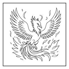 eagle with wings Coloring Page for kids