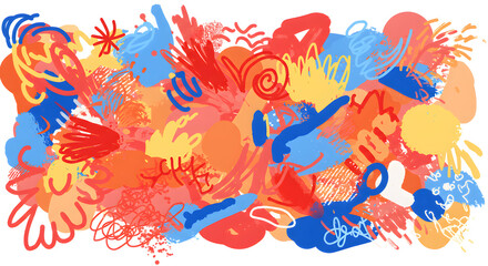 Abstract shape colorful illustration