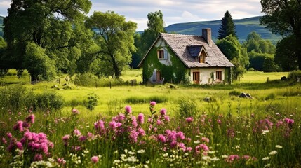 Obraz premium thatched country houses