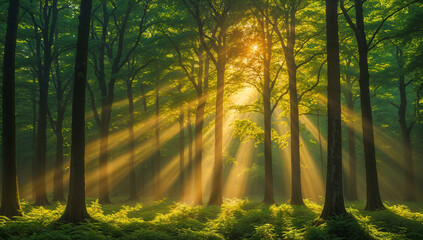 Fototapeta premium morning in the forest