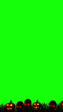 vertical video green screen jack o' lantern 4k