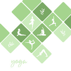 Minimal Yoga pose silhouette for international day of yoga
