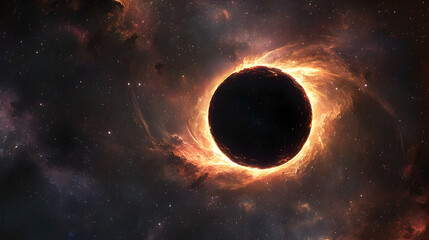 Naklejka premium Cosmic event in a swirling nebula display.